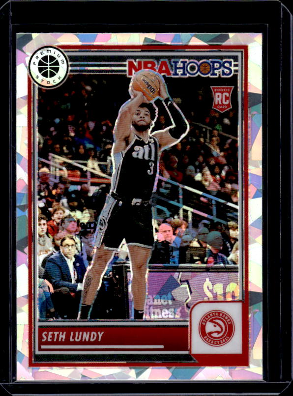 2023-24 Hoops Premium Stock #206 Seth Lundy Ice Prizm