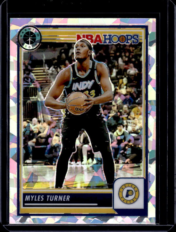 2023-24 Hoops Premium Stock #183 Myles Turner Ice Prizm