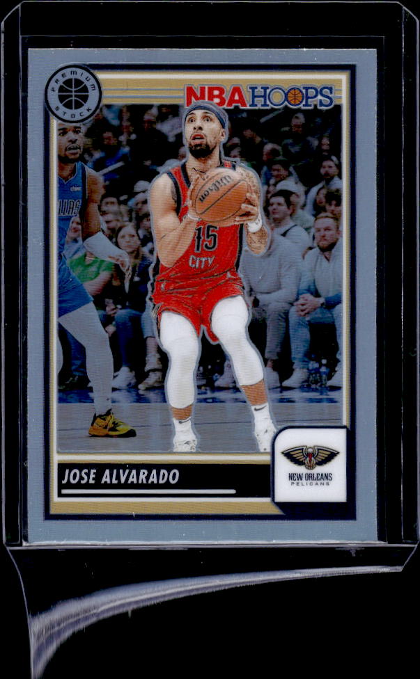2023-24 Hoops Premium Stock #210 Jose Alvarado Silver Prizm