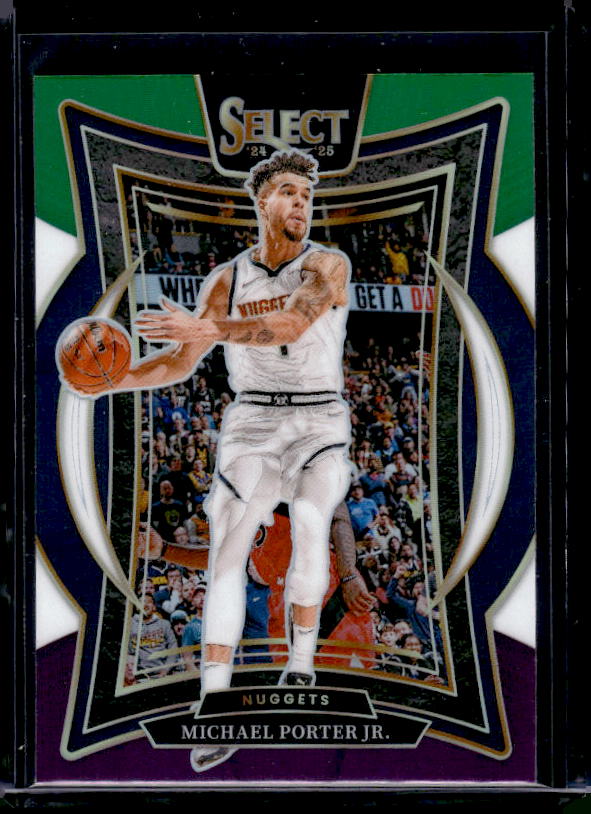 2024-25 Panini Select #32 Michael Porter Jr. Green White Purple Prizm