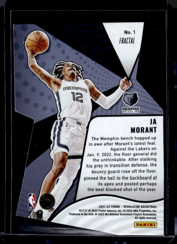 2021-22 Panini Revolution #1 Ja Morant Liftoff! Fractal