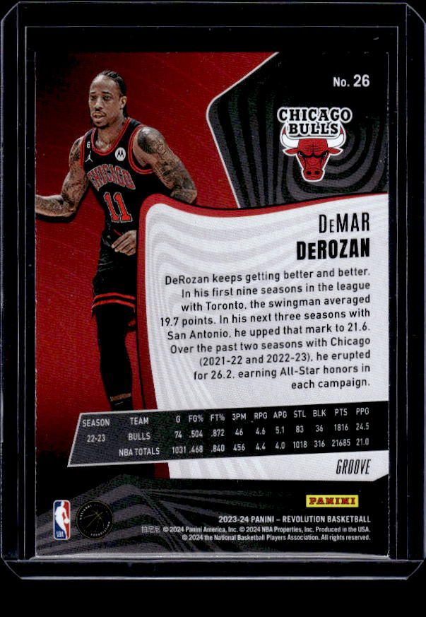 2023-24 Panini Revolution #26 DeMar DeRozan Groove