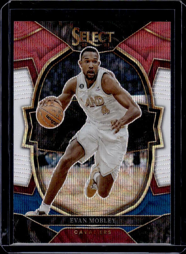 2022-23 Panini Select #44 Evan Mobley Tri-Color Prizms