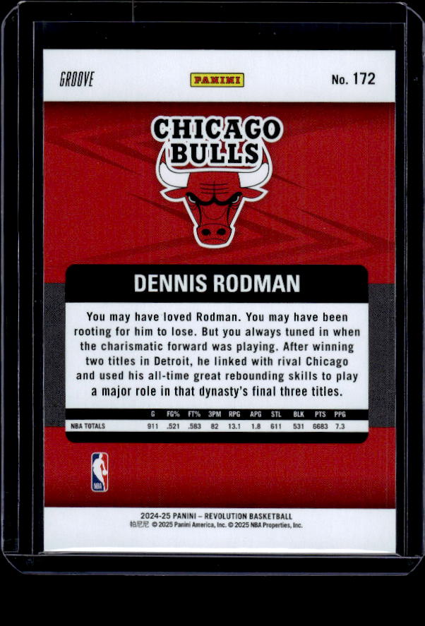 2024-25 Panini Revolution #172 Dennis Rodman Groove
