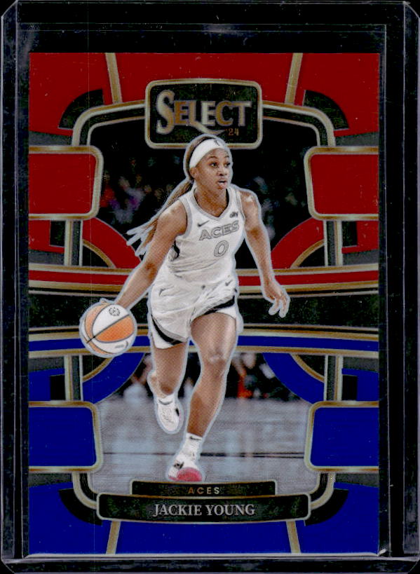 2024 Panini Select WNBA #38 Jackie Young Prizms Red and Blue #/399