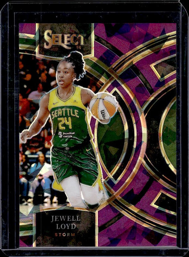 2024 Panini Select WNBA #142 Jewell Loyd Prizms Purple Ice #/149