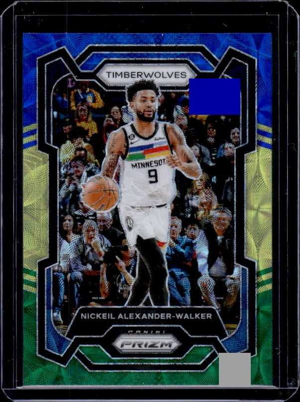 2023-24 Panini Prizm #218 Nickeil Alexander-Walker Prizms Blue Yellow Green
