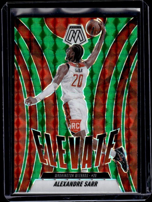 2024-25 Panini Mosaic #7 Alexandre Sarr Elevate Mosaic Green
