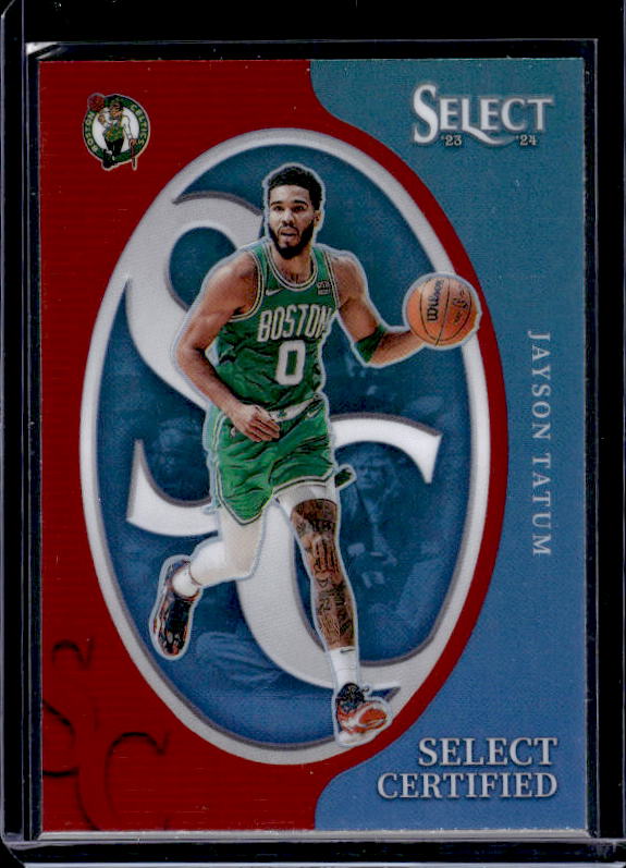 2023-24 Panini Select #6 Jayson Tatum Select Certified Red Prizms