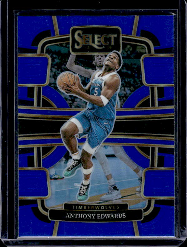 2023-24 Panini Select #37 Anthony Edwards Blue Prizms