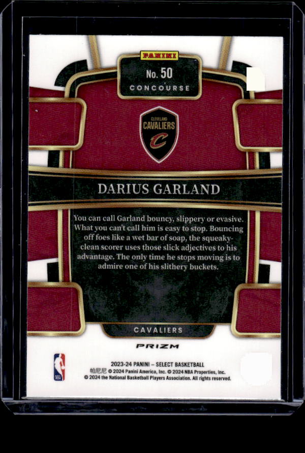 2023-24 Panini Select #50 Darius Garland Blue Prizms