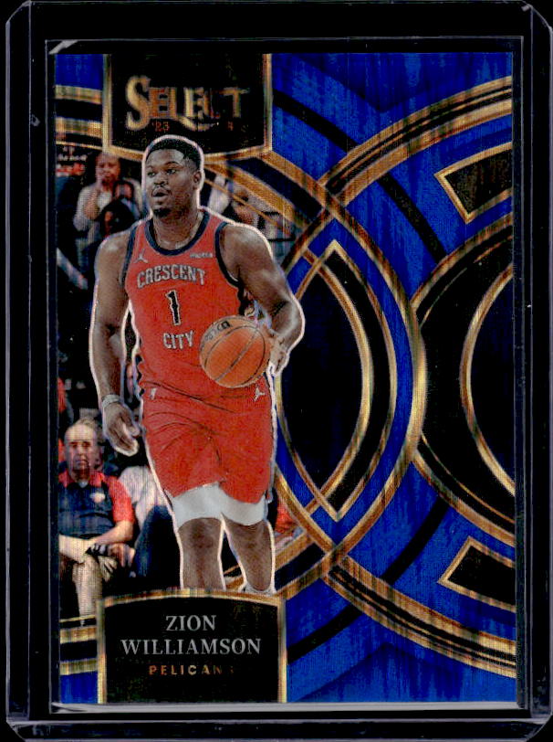 2023-24 Panini Select #165 Zion Williamson Blue Flash Prizms #/99