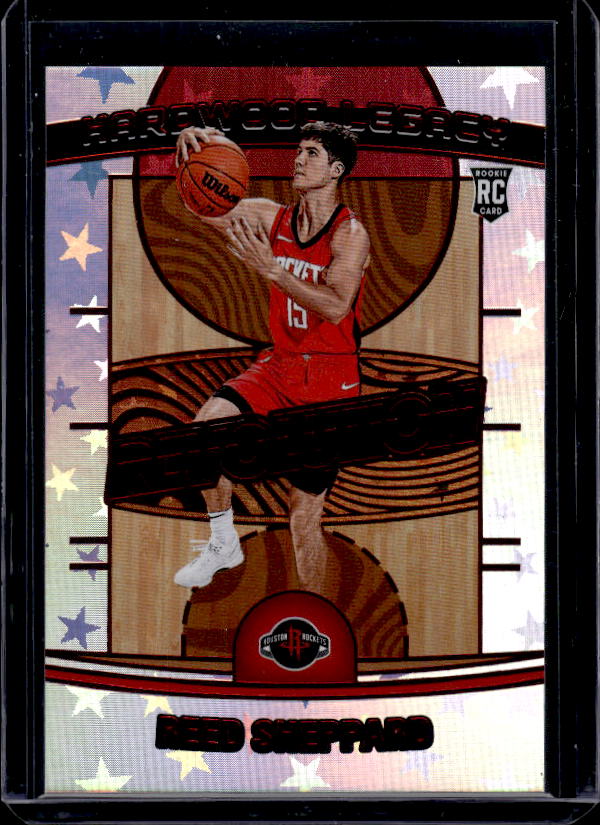 2024-25 Panini Revolution #23 Reed Sheppard Hardwood Legacy Red Astro #/299