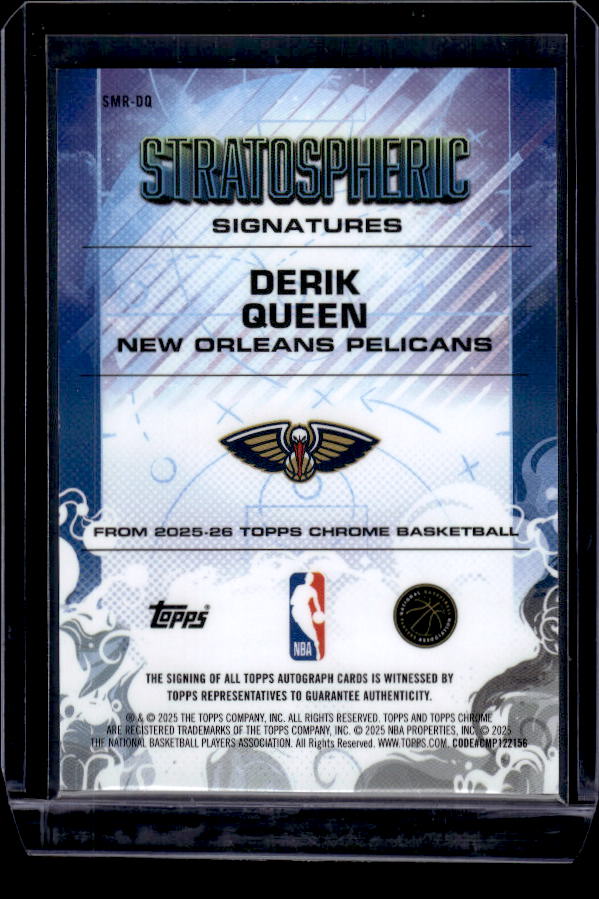 2025-26 Topps Chrome #SMR-DQ Derik Queen Stratospheric Signatures Rookies