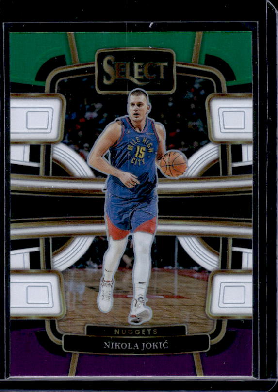 2023-24 Panini Select #32 Nikola Jokic Green White Purple Prizms