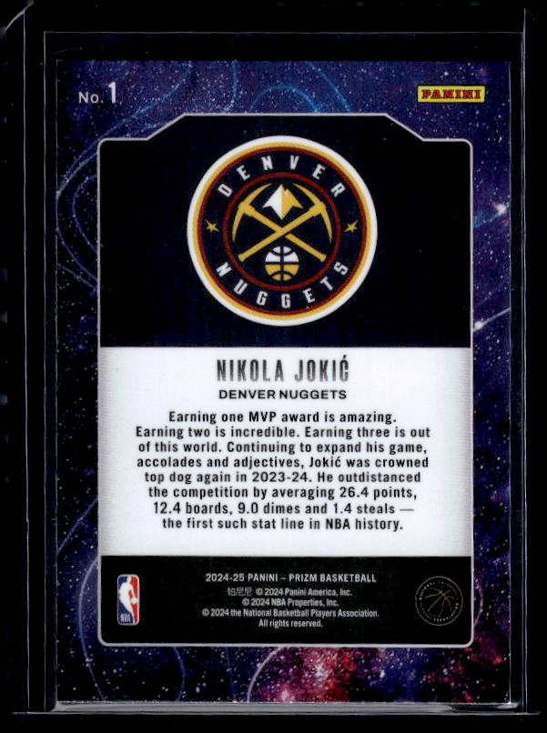 2024-25 Panini Prizm #1 Nikola Jokic Deep Space