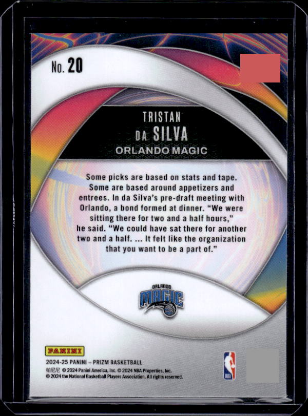 2024-25 Panini Prizm #20 Tristan da Silva Instant Impact