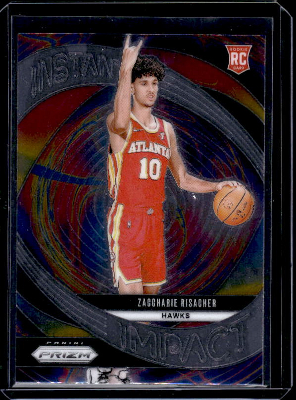 2024-25 Panini Prizm #21 Zaccharie Risacher Instant Impact Prizms Silver