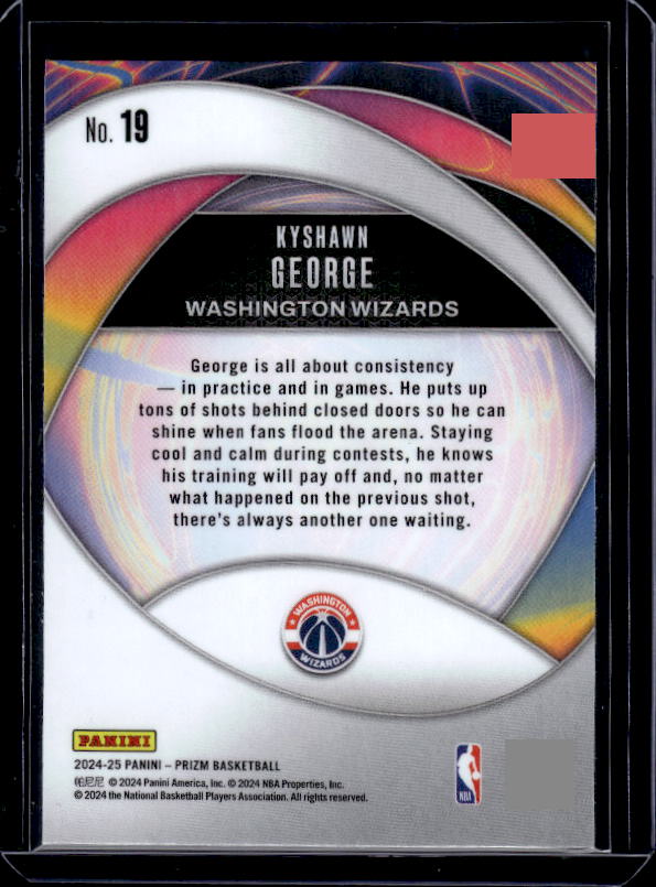 2024-25 Panini Prizm #19 Kyshawn George Instant Impact