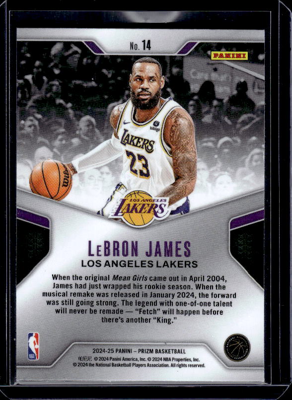 2024-25 Panini Prizm #14 LeBron James Dominance