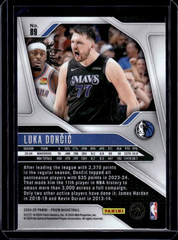 2024-25 Panini Prizm #89 Luka Doncic