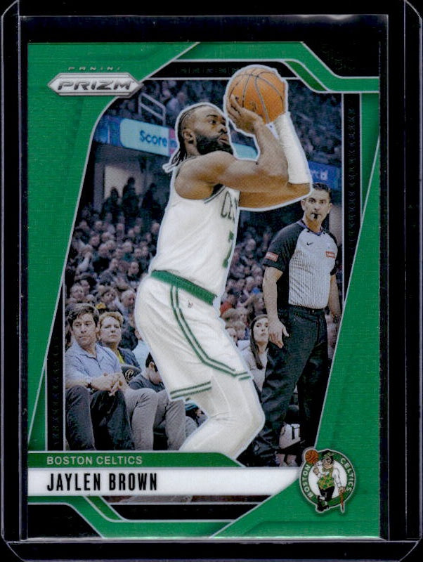 2024-25 Panini Prizm #139 Jaylen Brown Prizms Green