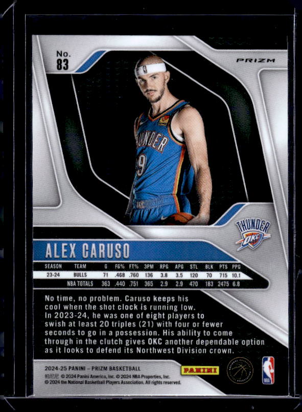 2024-25 Panini Prizm #83 Alex Caruso Prizms Green