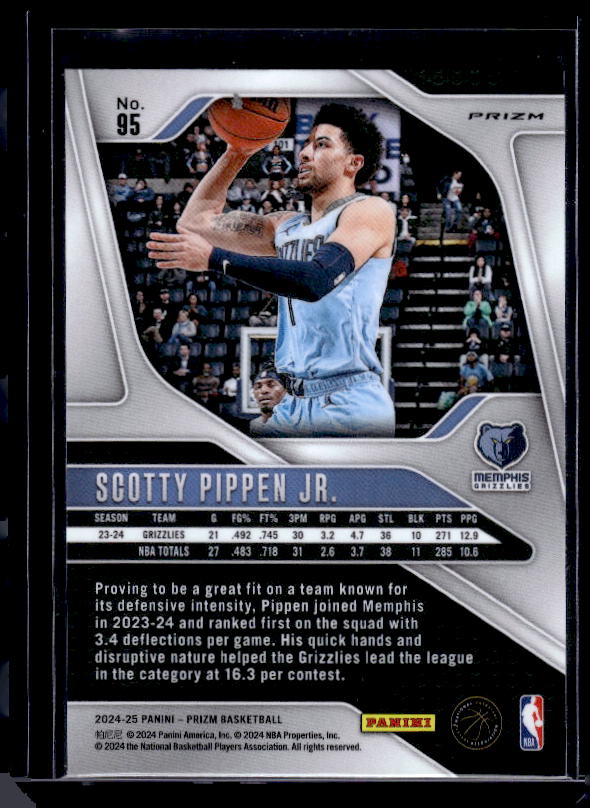 2024-25 Panini Prizm #95 Scotty Pippen Jr. Prizms Green