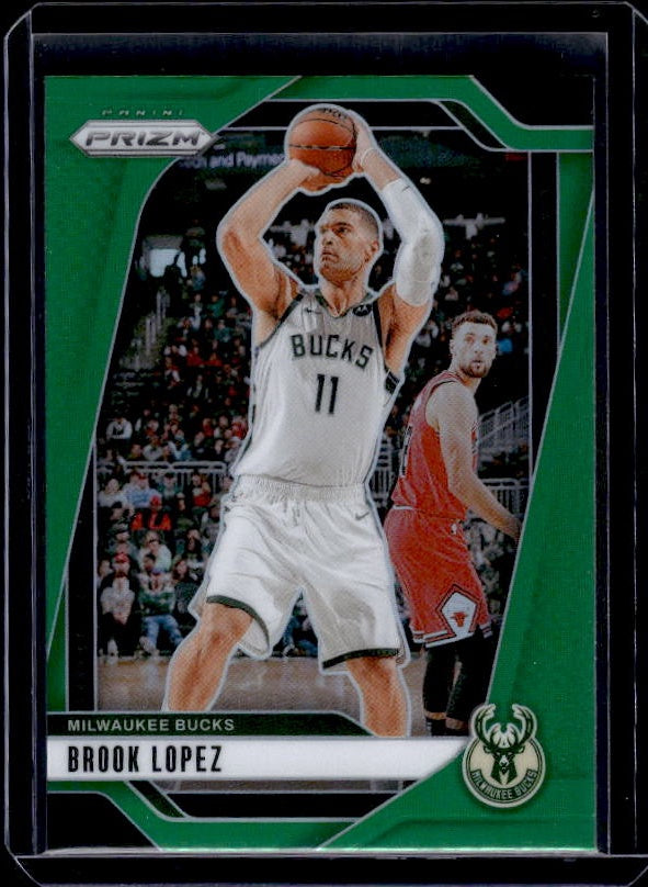 2024-25 Panini Prizm #74 Brook Lopez Prizms Green
