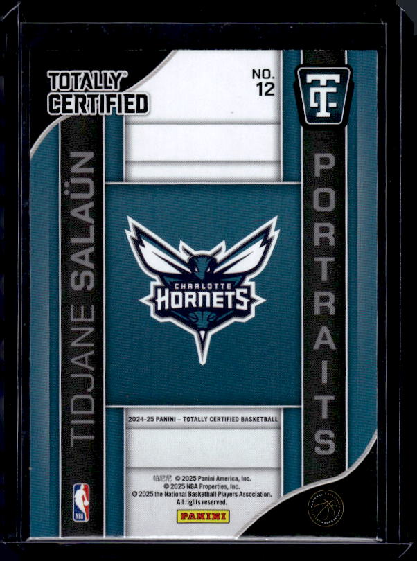 2024-25 Panini Totally Certified #12 Tidjane Salaun Portraits