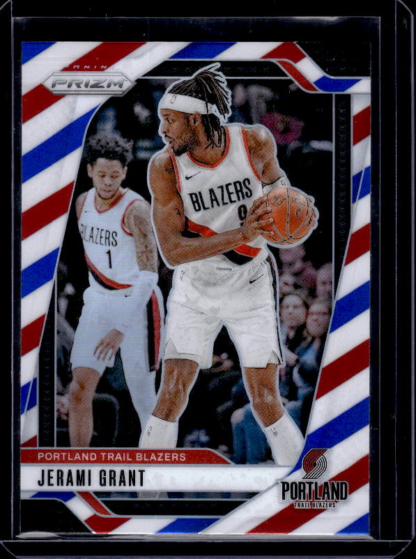 2024-25 Panini Prizm #204 Jerami Grant Prizms Red White and Blue