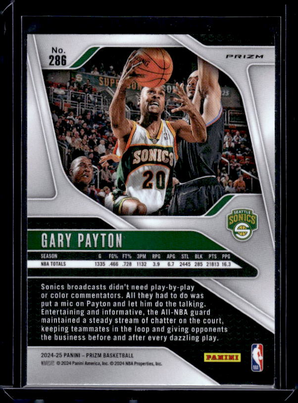 2024-25 Panini Prizm #286 Gary Payton Prizms Red White and Blue