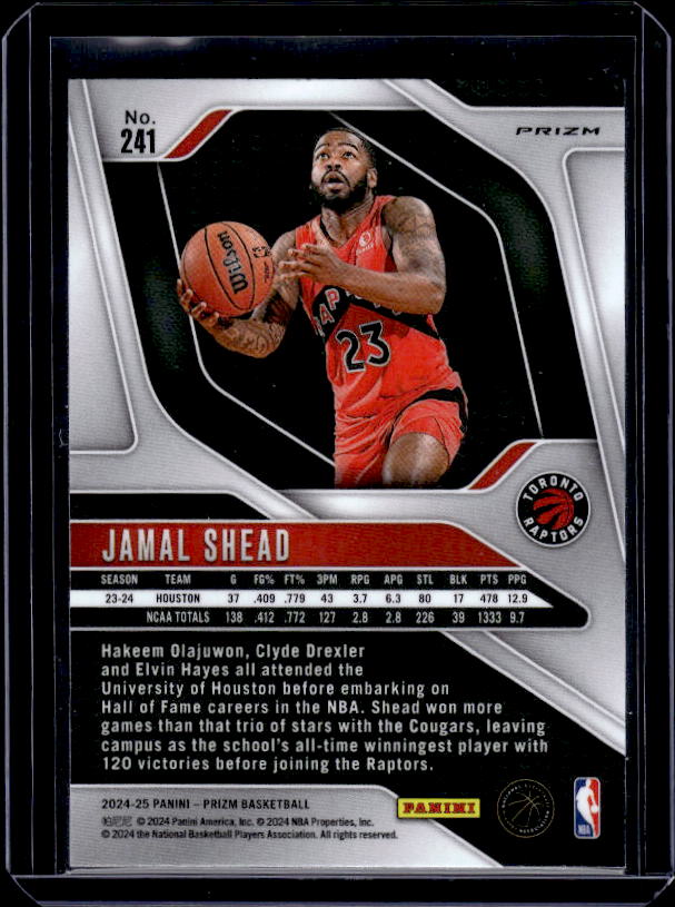 2024-25 Panini Prizm #241 Jamal Shead Prizms Red White and Blue