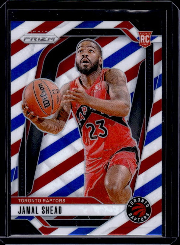 2024-25 Panini Prizm #241 Jamal Shead Prizms Red White and Blue
