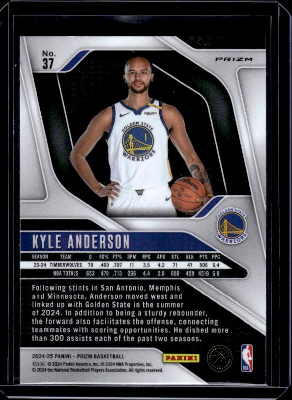 2024-25 Panini Prizm #37 Kyle Anderson Prizms Red White and Blue
