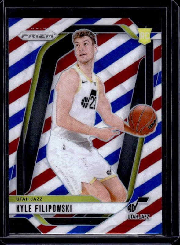 2024-25 Panini Prizm #263 Kyle Filipowski Prizms Red White and Blue