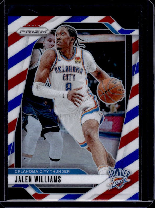 2024-25 Panini Prizm #65 Jalen Williams Prizms Red White and Blue