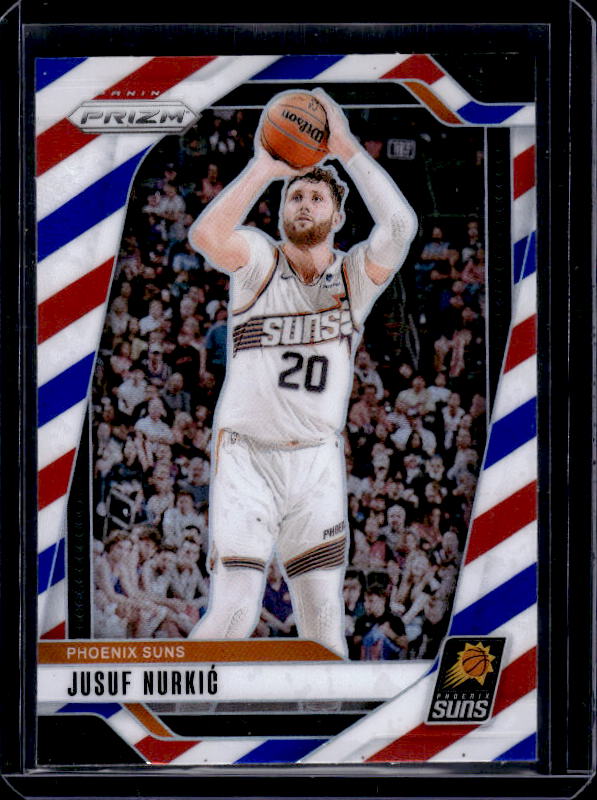 2024-25 Panini Prizm #127 Jusuf Nurkic Prizms Red White and Blue