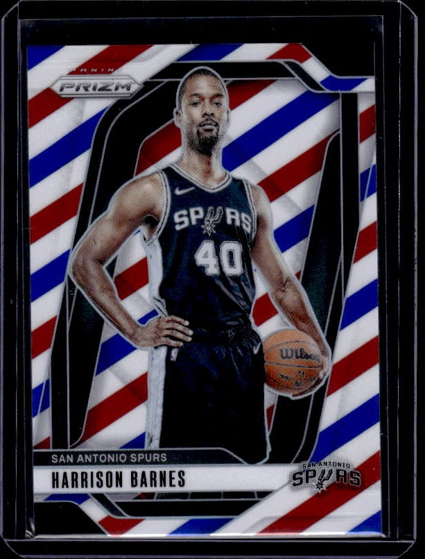 2024-25 Panini Prizm #55 Harrison Barnes Prizms Red White and Blue