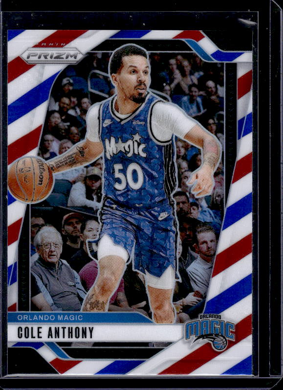 2024-25 Panini Prizm #73 Cole Anthony Prizms Red White and Blue