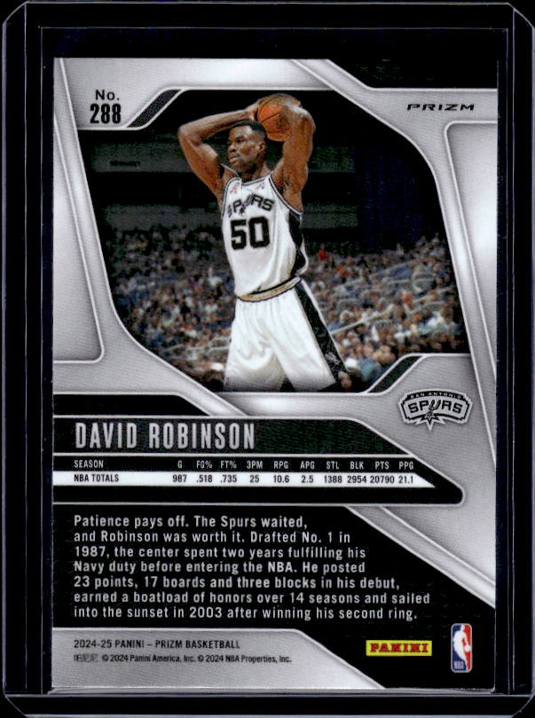 2024-25 Panini Prizm #288 David Robinson Prizms Red White and Blue