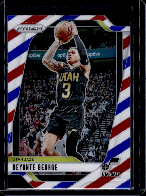 2024-25 Panini Prizm #87 Keyonte George Prizms Red White and Blue