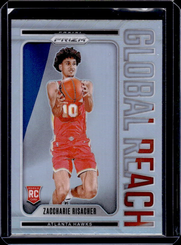 2024-25 Panini Prizm #7 Zaccharie Risacher Global Reach Prizms Silver
