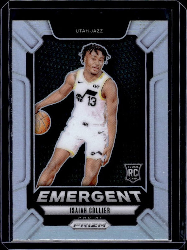 2024-25 Panini Prizm #1 Isaiah Collier Emergent Prizms Silver