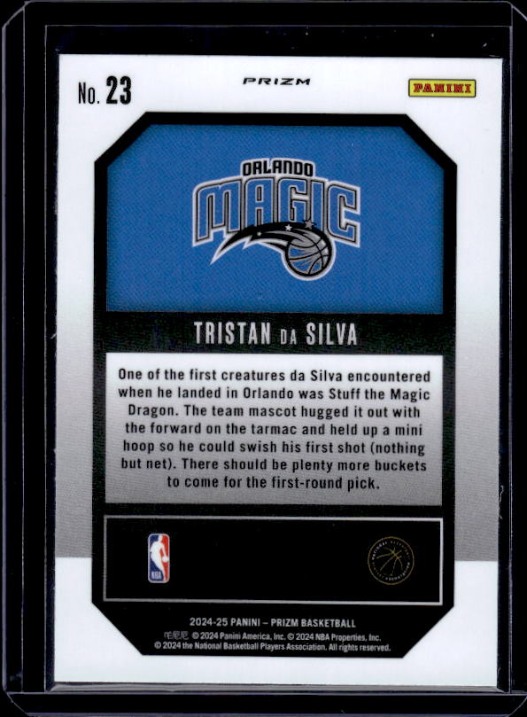 2024-25 Panini Prizm #23 Tristan da Silva Emergent Prizms Silver