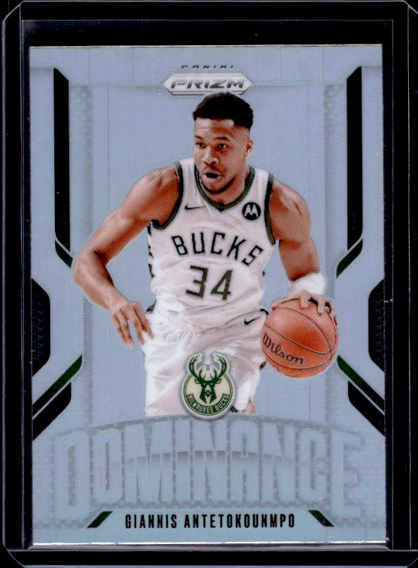 2024-25 Panini Prizm #4 Giannis Antetokounmpo Dominance Prizms Silver