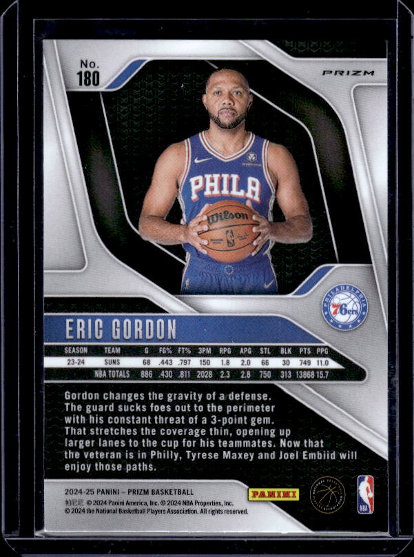 2024-25 Panini Prizm #180 Eric Gordon Prizms Silver