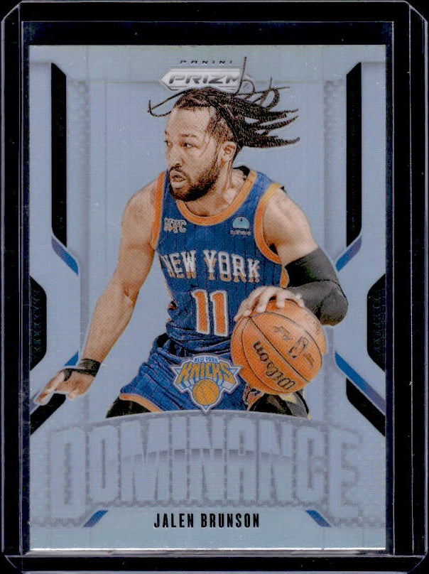 2024-25 Panini Prizm #17 Jalen Brunson Dominance Prizms Silver