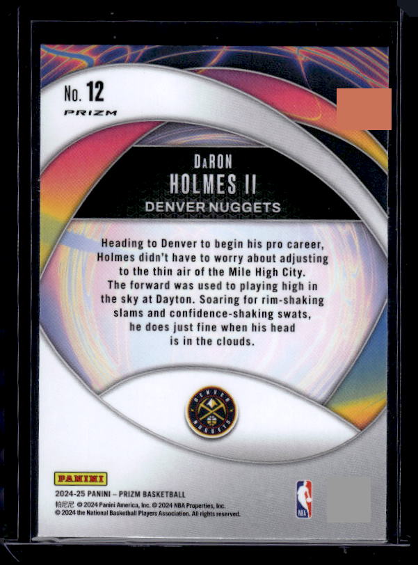 2024-25 Panini Prizm #12 DaRon Holmes II Instant Impact Prizms Silver