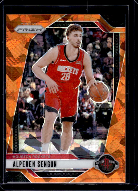 2024-25 Panini Prizm #201 Alperen Sengun Prizms Orange Ice